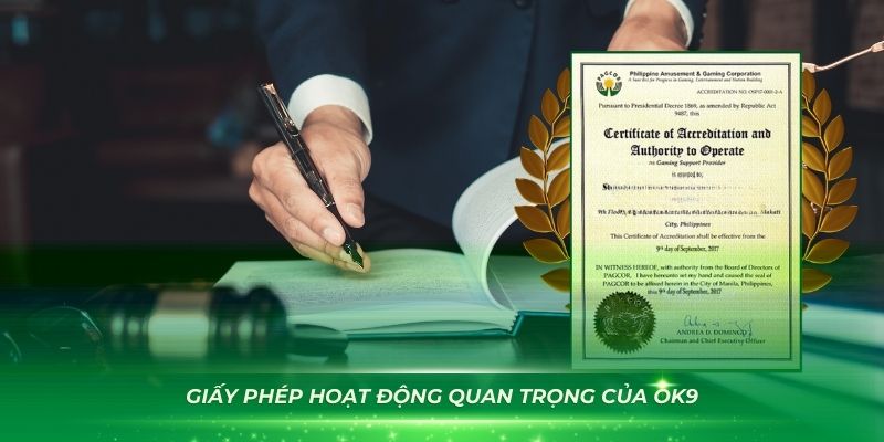Giấy Phép Hoạt Động Tại Nhà Cái OK9 Mà Bạn Nên Biết