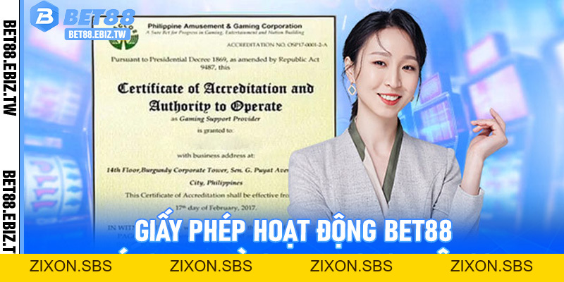 Giấy phép hoạt động Bet88 - Minh chứng cho sự uy tín của thương hiệu - bet88.ebiz.tw