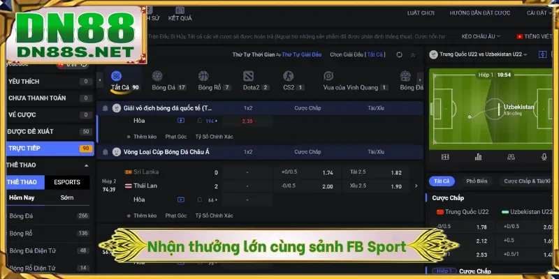 Thể Thao DN88 - Sân Chơi Cá Độ Thu Hút Hàng Vạn Cược Thủ