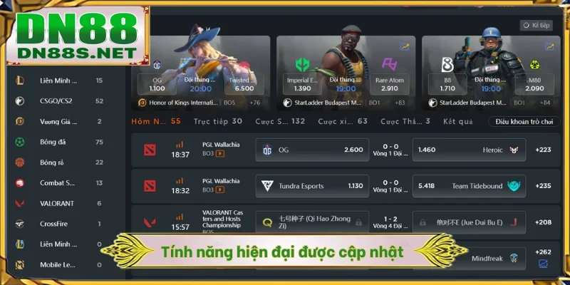 Esports DN88 - Nền Tảng Cá Cược VIP Trả Thưởng Đến 97%